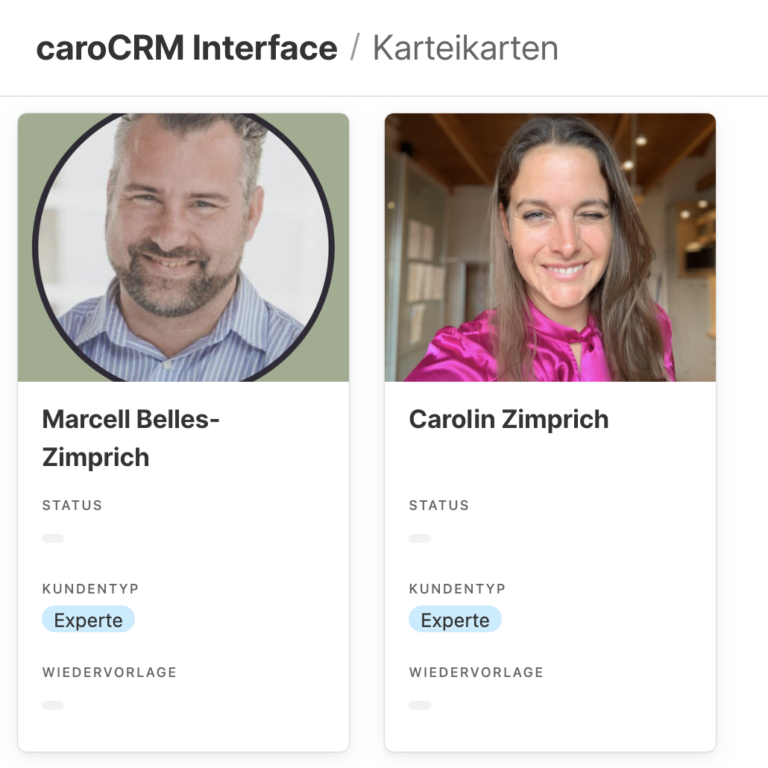 caroCRM_Kontakte-Ansicht